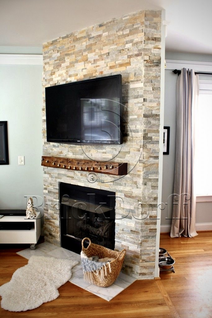 Сланец Бежевый-014 600*150*10-20 мм, натуральный камень для фасада и интерьера BD