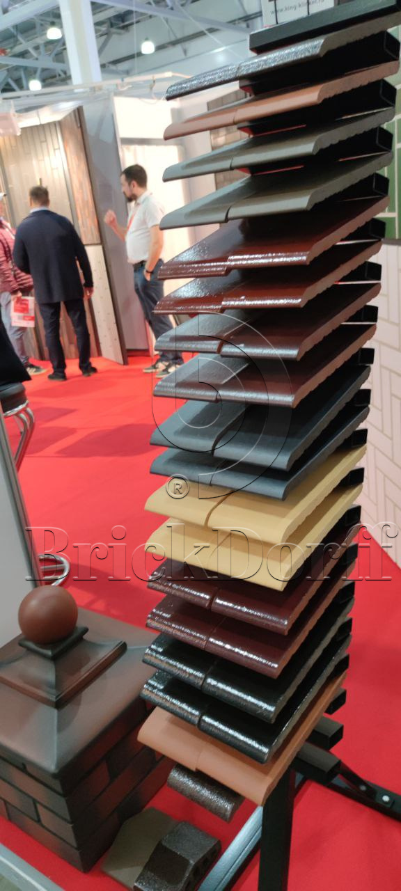 150*120*15 мм ОК15-07 бордо, Клинкерный подоконник, отлив - фасад дома klinker