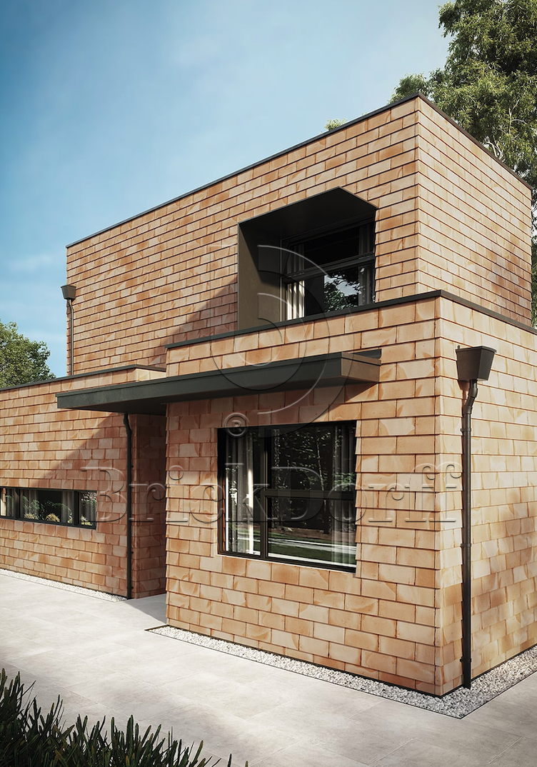 Tempio Rustikotta TEJA 200x400x14мм Дранка керамическая плитка для навесного вент Фасада и Кровли