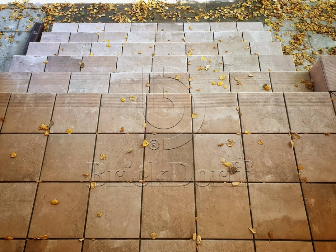 Клинкерная плитка Scandiano Ochra 300x300x11 – для улицы, террасы, крыльца, лестницы, морозостойкая