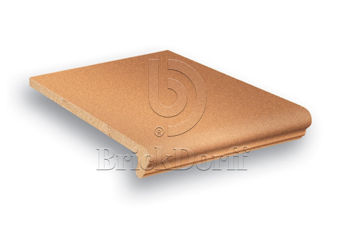 Клинкерная ступень флорентинер противоскользящая плитка Stroeher KERAPLATTE DURO 803 elba 340*240*12 мм