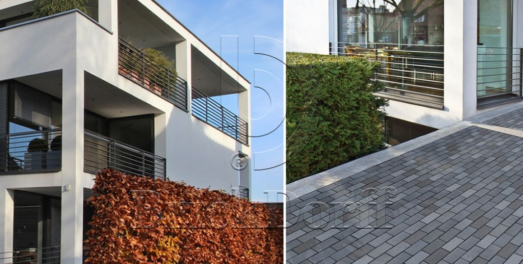 Тротуарная плитка / брусчатка Клинкерная ABC Berlin blau-anthrazit (Берлин блау-антхразит), 200*100*45 мм