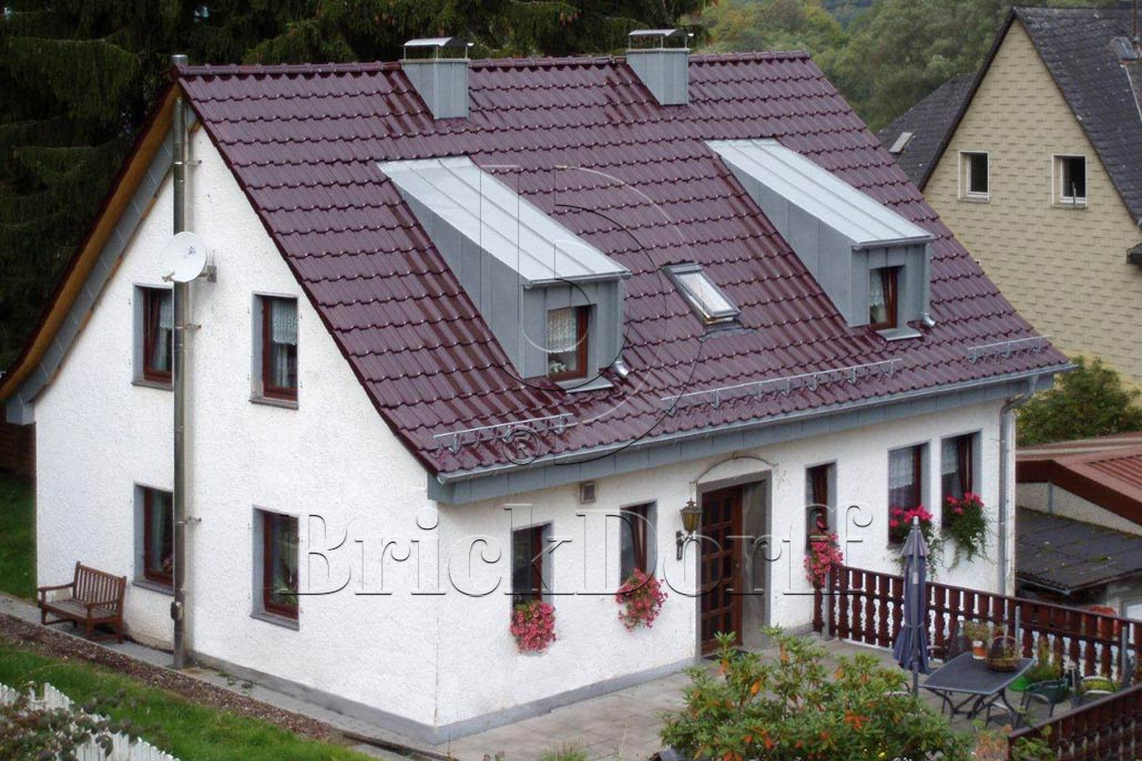 Керамическая черепица рядовая Roben FLANDERNplus красное вино глазурь