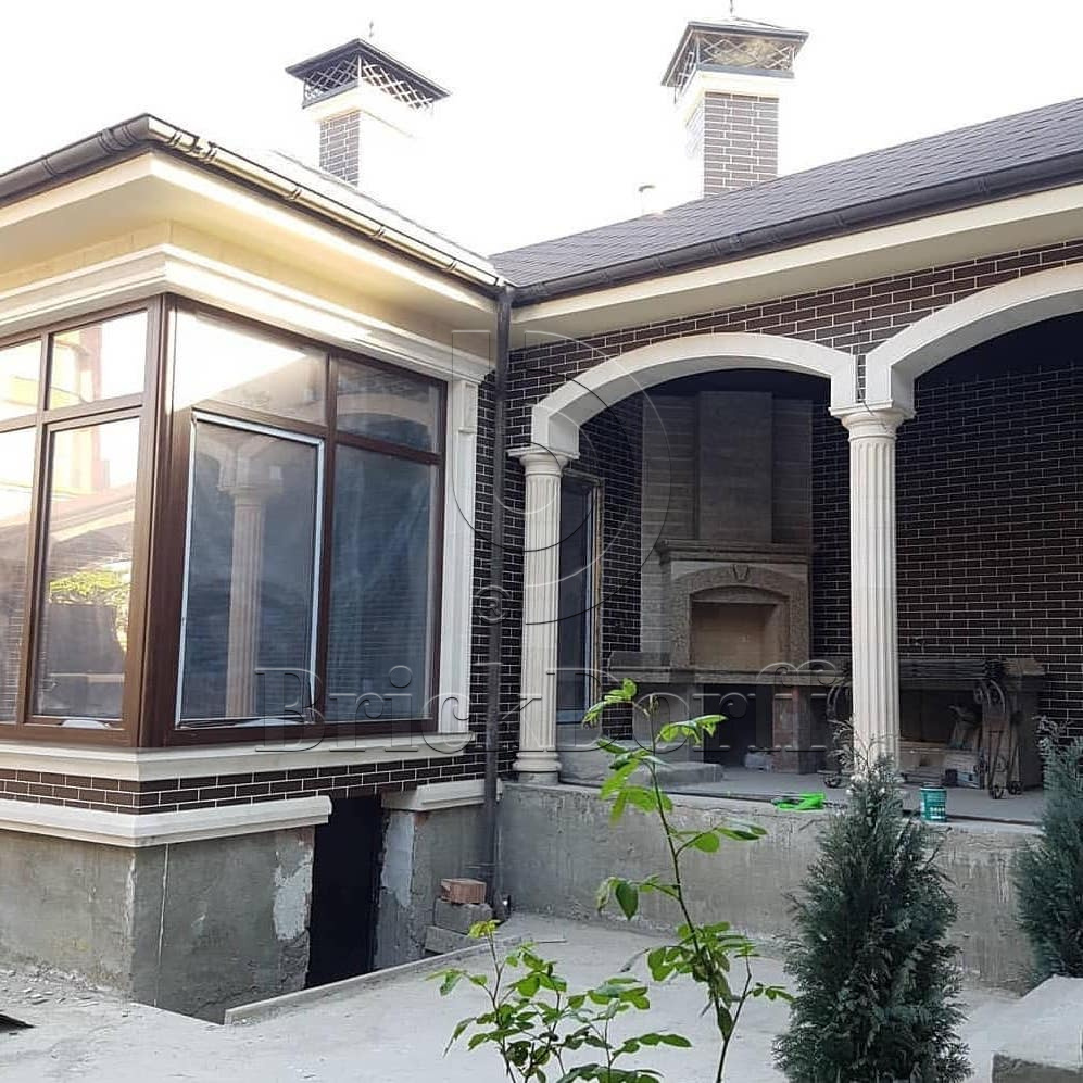 NATURAL BROWN DURO 245X66х7,4 мм Клинкерная фасадная плитка под кирпич облицовочная коричневая