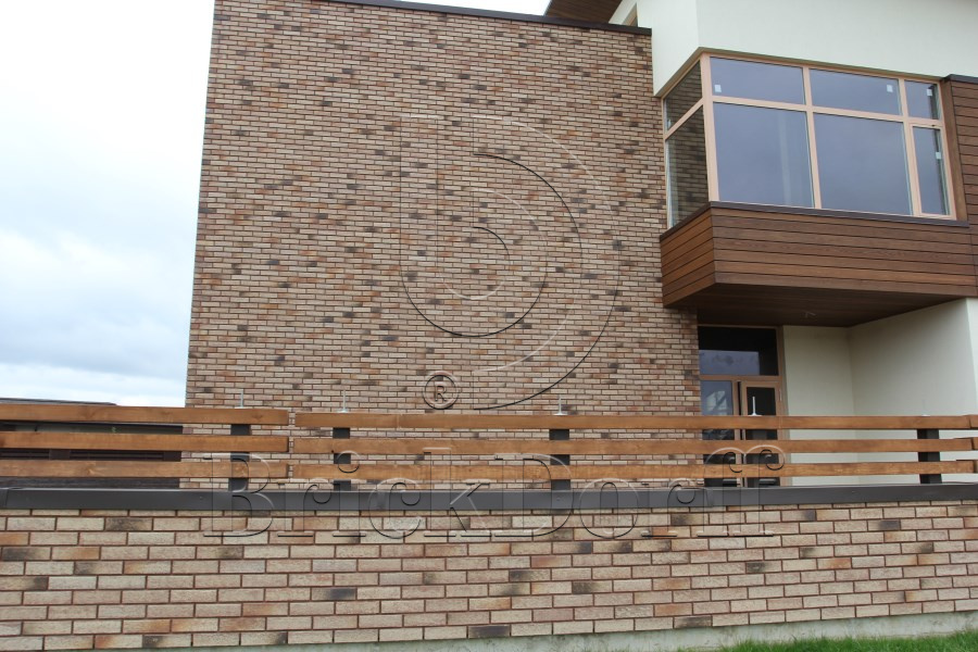 Клинкерная фасадная плитка облицовочная под кирпич Stroeher (Штроер) Zeitlos 357 backstein рельефная, 400*35*14 мм