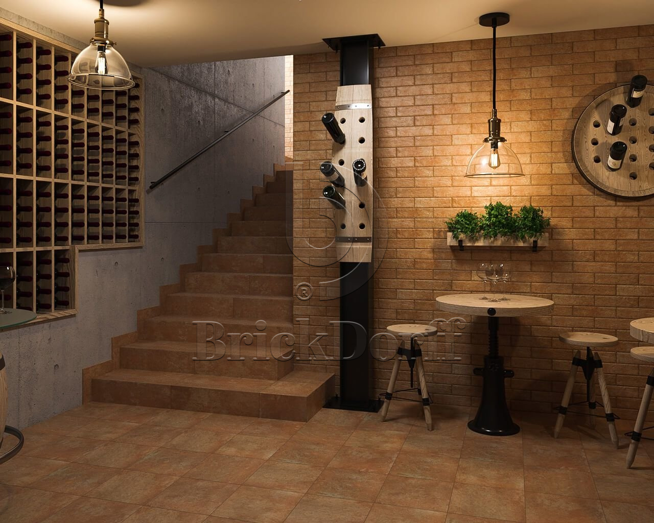 Ilario Ochra клинкерная ступень с насечками противоскользящая 300x300x11 мм