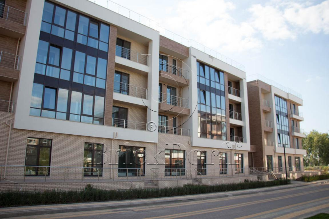 Клинкерная фасадная плитка облицовочная под кирпич Stroeher (Штроер) Zeitlos 351 kalkbrand рельефная, 400*35*14 мм