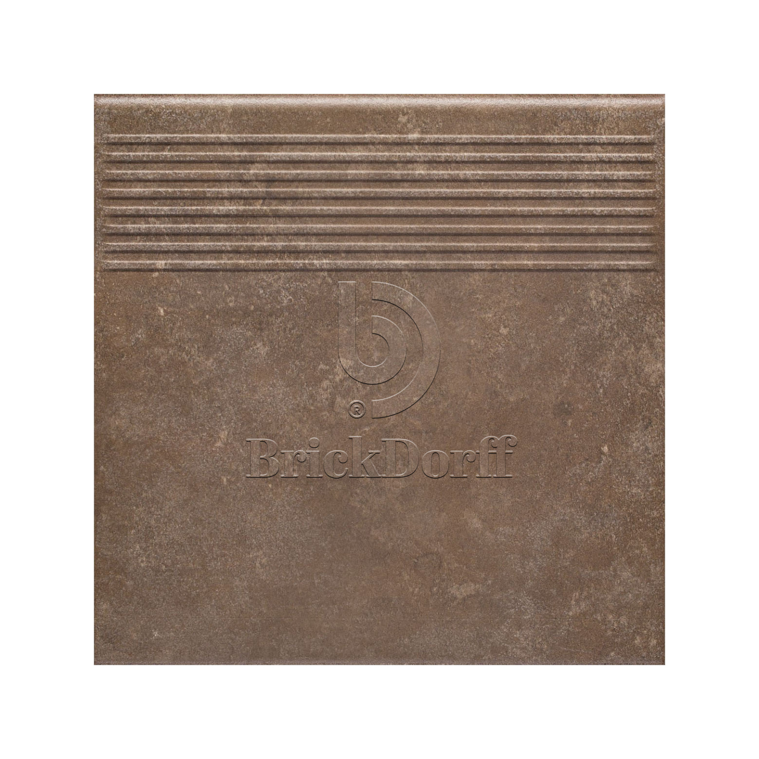 Ilario Braun клинкерная ступень с насечками противоскользящая 300x300x11 мм