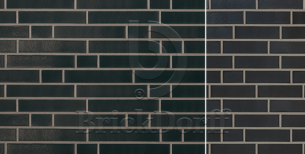 Фасадная Термопанель из Пенополиуретана ППУ 40 мм с Клинкерной Глазурованной плиткой Tiefschwarz 390, 240*71*10 мм