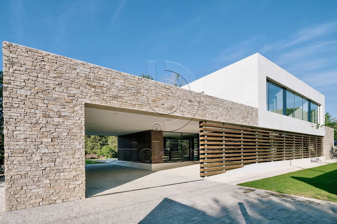 Камень грубый кварцит серо-бежевый 550*200*20\40 мм, натуральный камень для фасада и интерьера BD