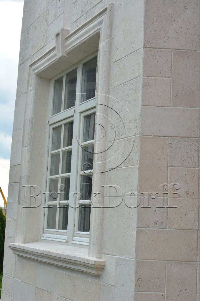 Фасадная облицовочная декоративная плитка травертин-касса 01