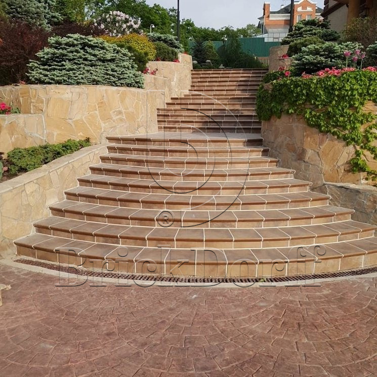 Клинкерная Плитка напольная противоскользящая Stroeher KERAPLATTE AERA T 712 marone 444*294*10 мм