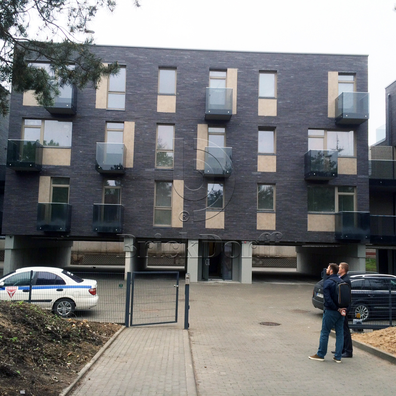 Клинкерная фасадная плитка облицовочная под кирпич Stroeher (Штроер) Glanzstueck Glanzstueck № 1 рельефная, 440*52*14 мм