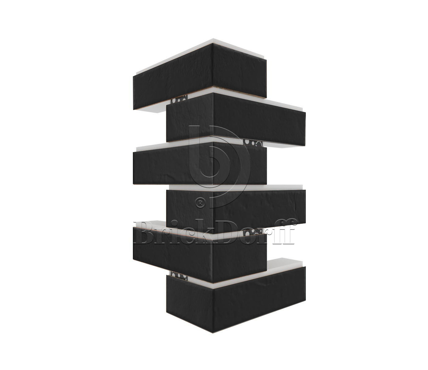 Graphite угловая фасадная термопанель из пенополистирола ППС 40 мм, 0,17м2 с клинкерной плиткой