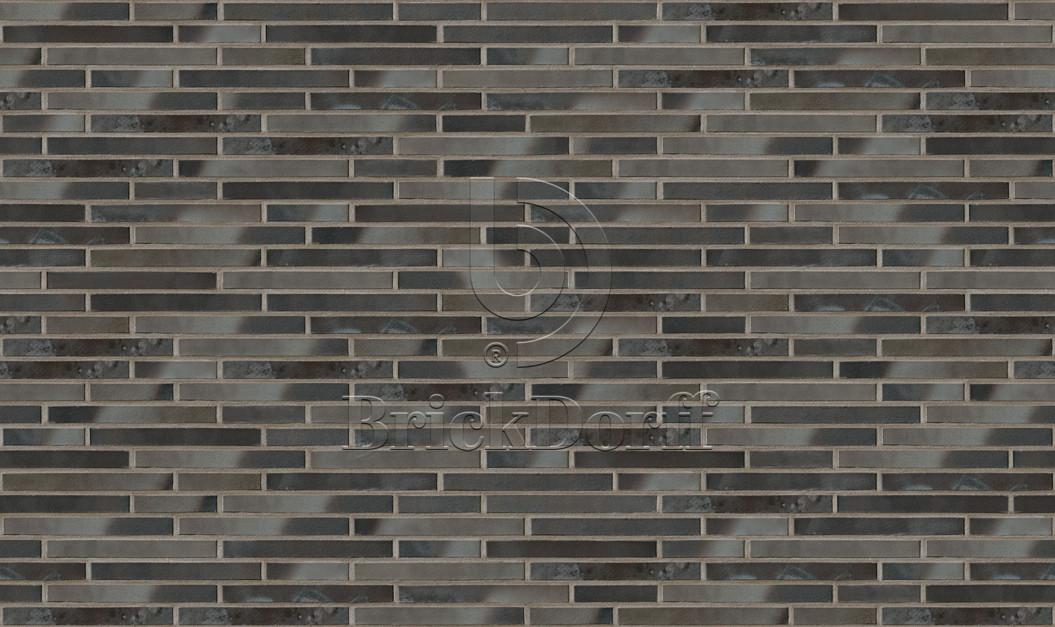 Кирпич облицовочный Клинкерный ригельный Langformat ABC 1030 Atlantis anthrazit-grau glatt DF 365*115*52 мм