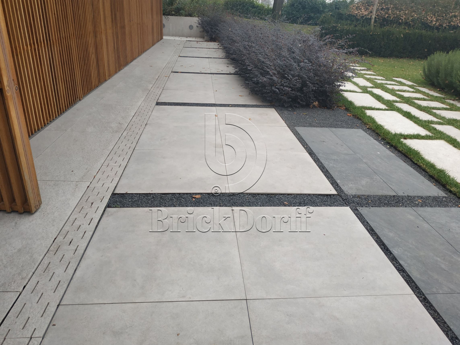 Тротуарная плитка Серая. Cliff Grigio 60 LASTRA 20mm / Клиф Гриджио 60 Ластра 20 мм 600х600х20мм