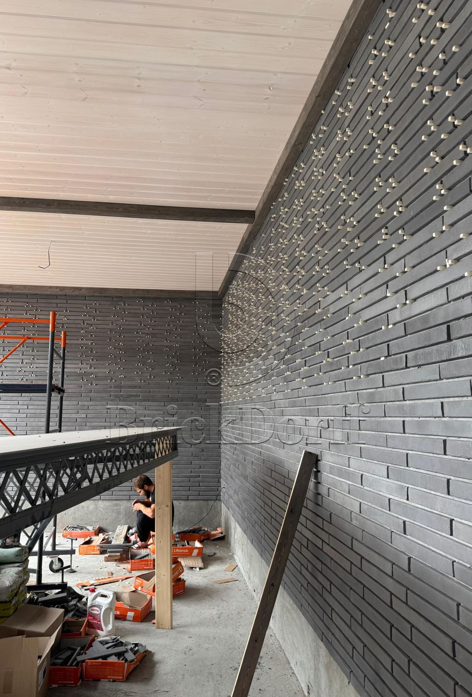 Фасадная ригельная плитка под клинкер Life Brick Лонг 203, 430*52*15 мм