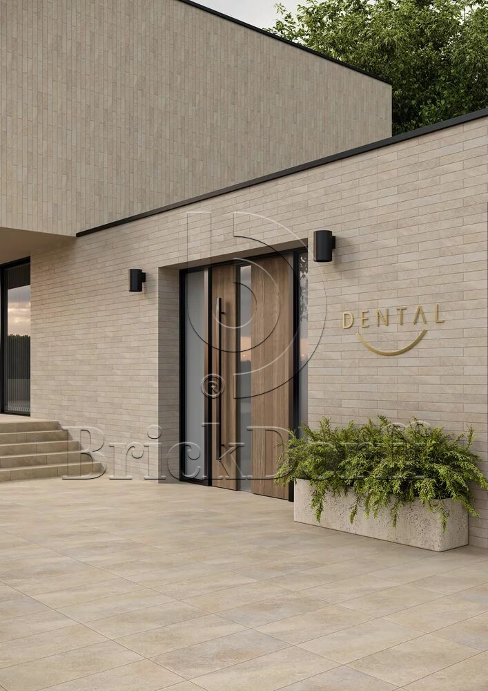 Eremite Crema 600*300*8,5 мм клинкерная плитка большеформатная для фасада и цоколя