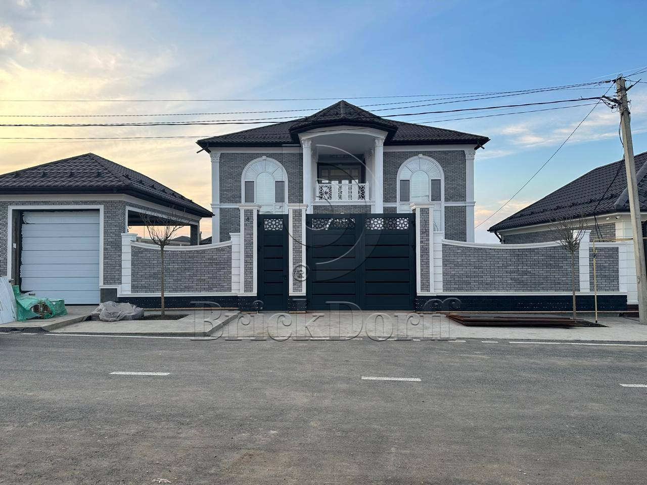 Mattone Pietra Grafit 245X66х7,4 мм Клинкерная фасадная плитка под кирпич облицовочная, серая