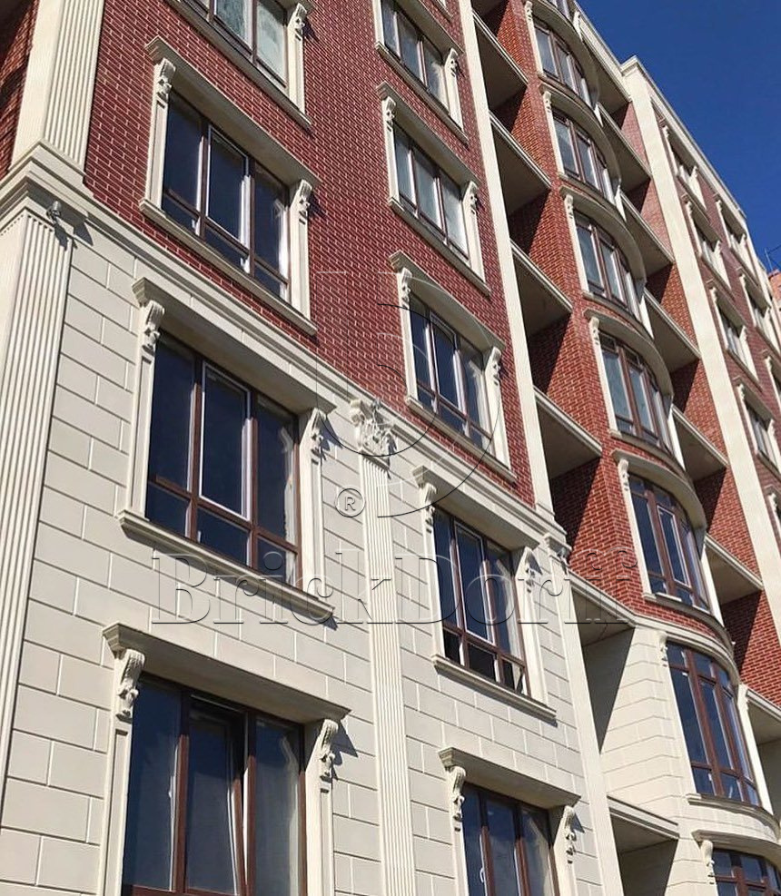 CLOUD ROSA 245X66х7,4 мм Клинкерная фасадная плитка под кирпич облицовочная красно-коричневая