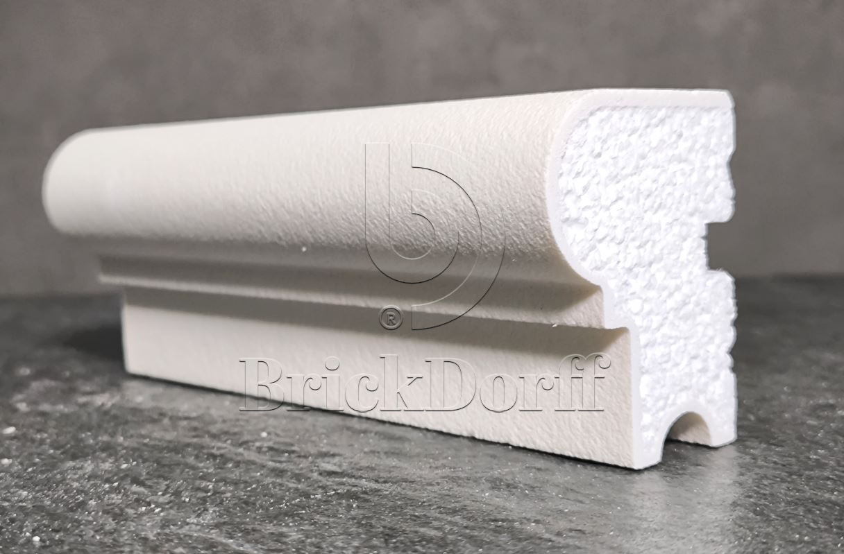 Молдинг для фасада - лепнина, декор из пенополистирола МВ-75/1 (МС-102) 75*60*2000 мм