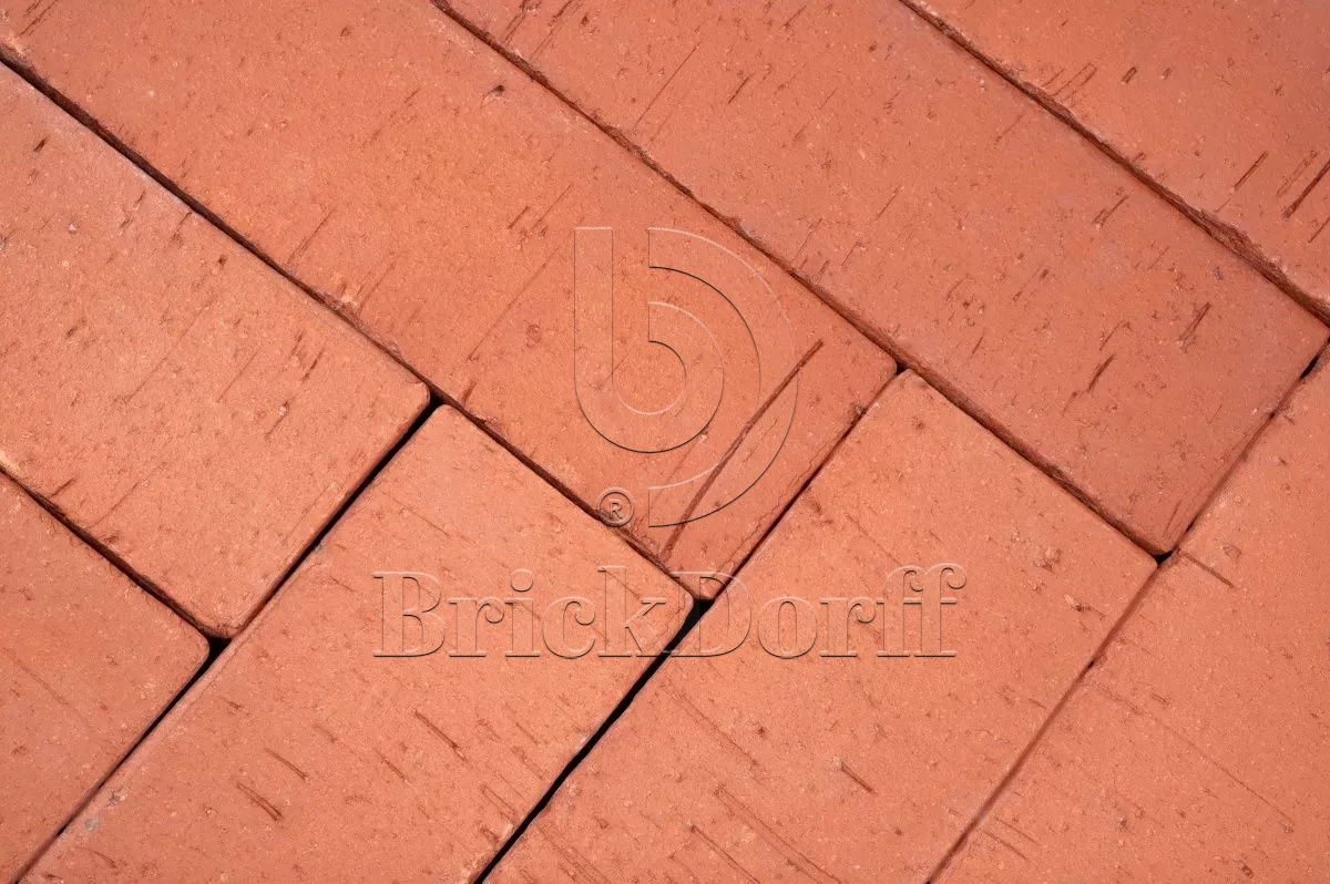 Красная ригельная тротуарная плитка/брусчатка клинкерная 250*80*52 мм, пятый элемент