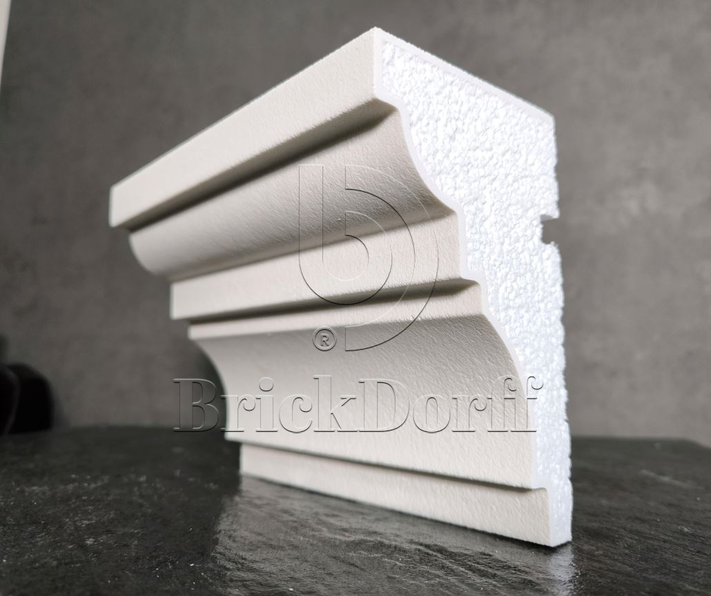 КАРНИЗ для Фасада и Интерьера - лепнина, декор из пенополистирола КВ-150/2 (КС-114) 150*90*2000 мм