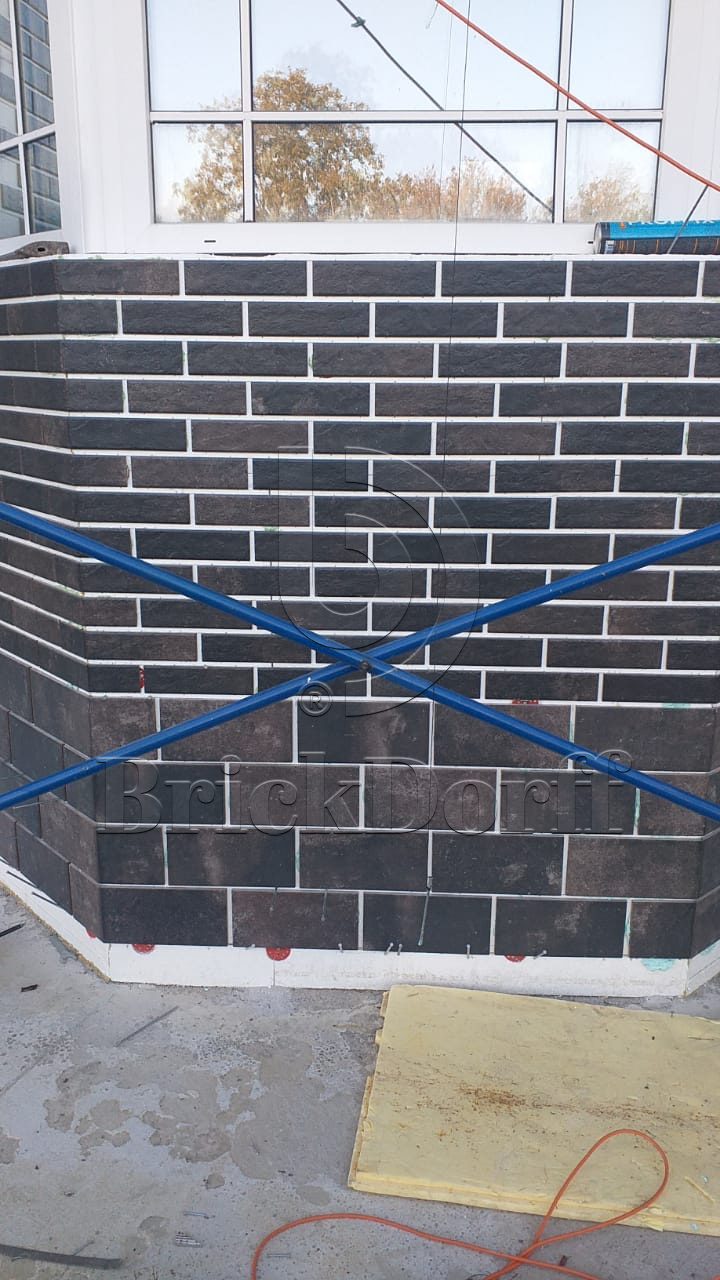 SCANDIANO BROWN 245X66х7,4 мм Клинкерная фасадная плитка под кирпич облицовочная коричневая