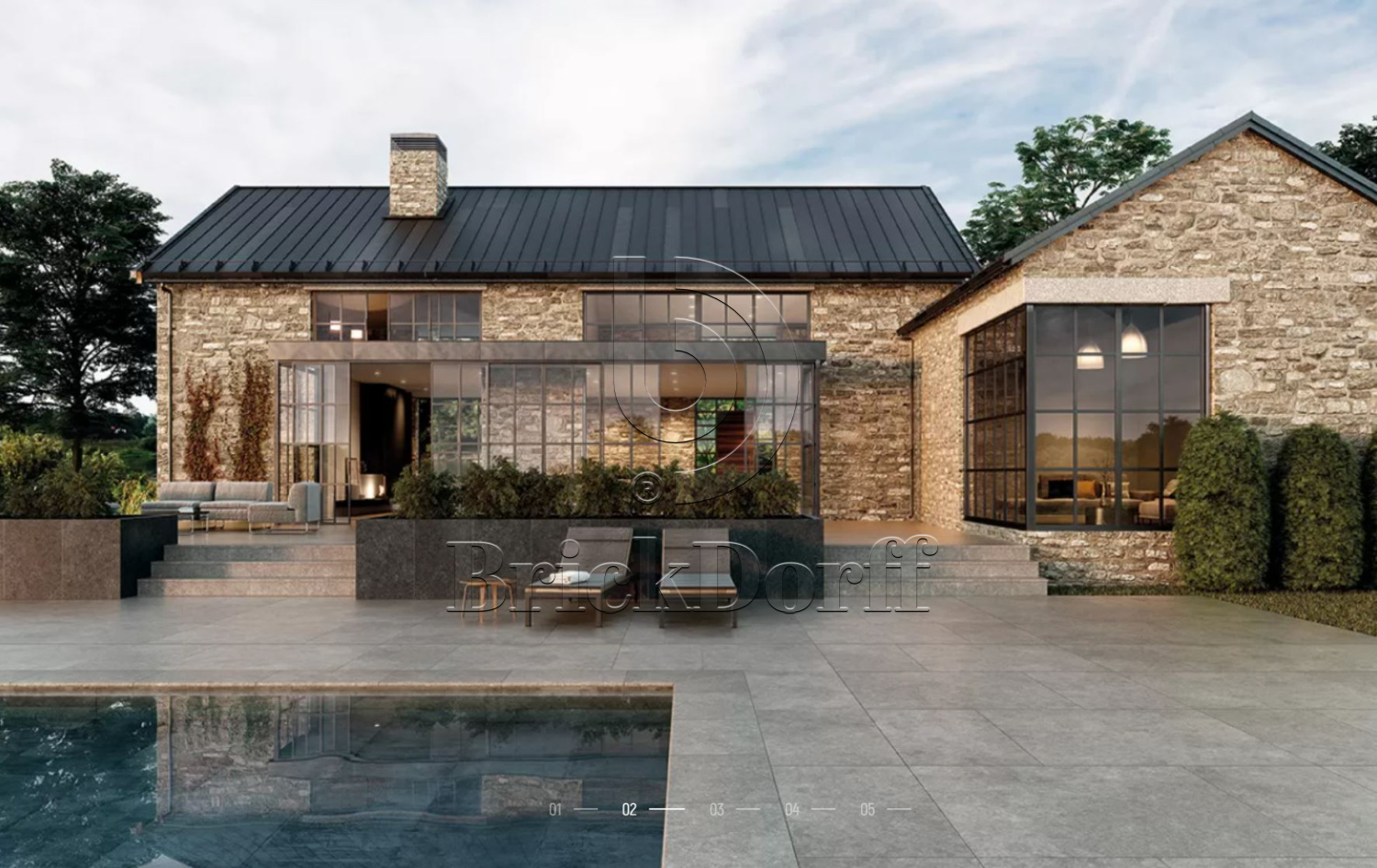 Ardenas GRIS Exagres 330*330*12 мм, клинкерная ступень флорентинер- с капиносом, противоскользящая