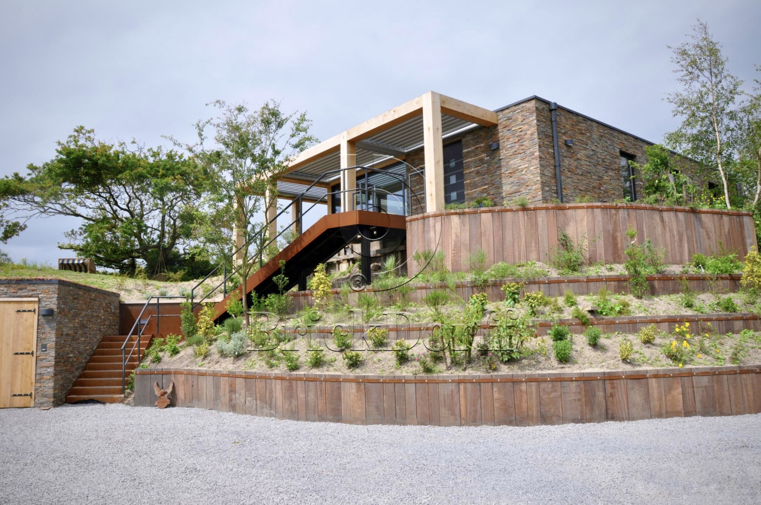 Сланец Цветной-1120 600*150*10-20 мм, натуральный камень для фасада и интерьера BD