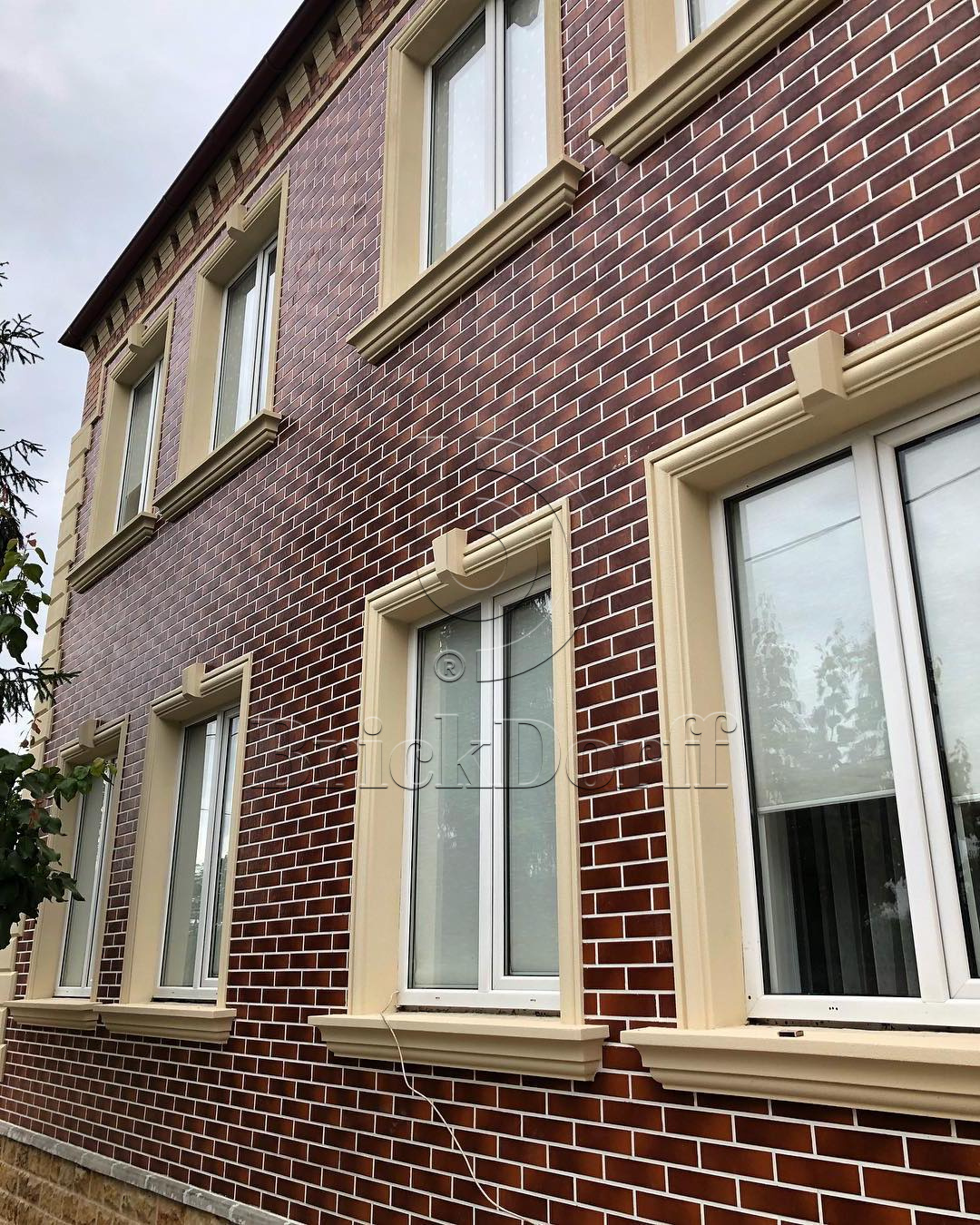 CLOUD BROWN 245X66х7,4 мм Клинкерная фасадная плитка под кирпич облицовочная коричневая