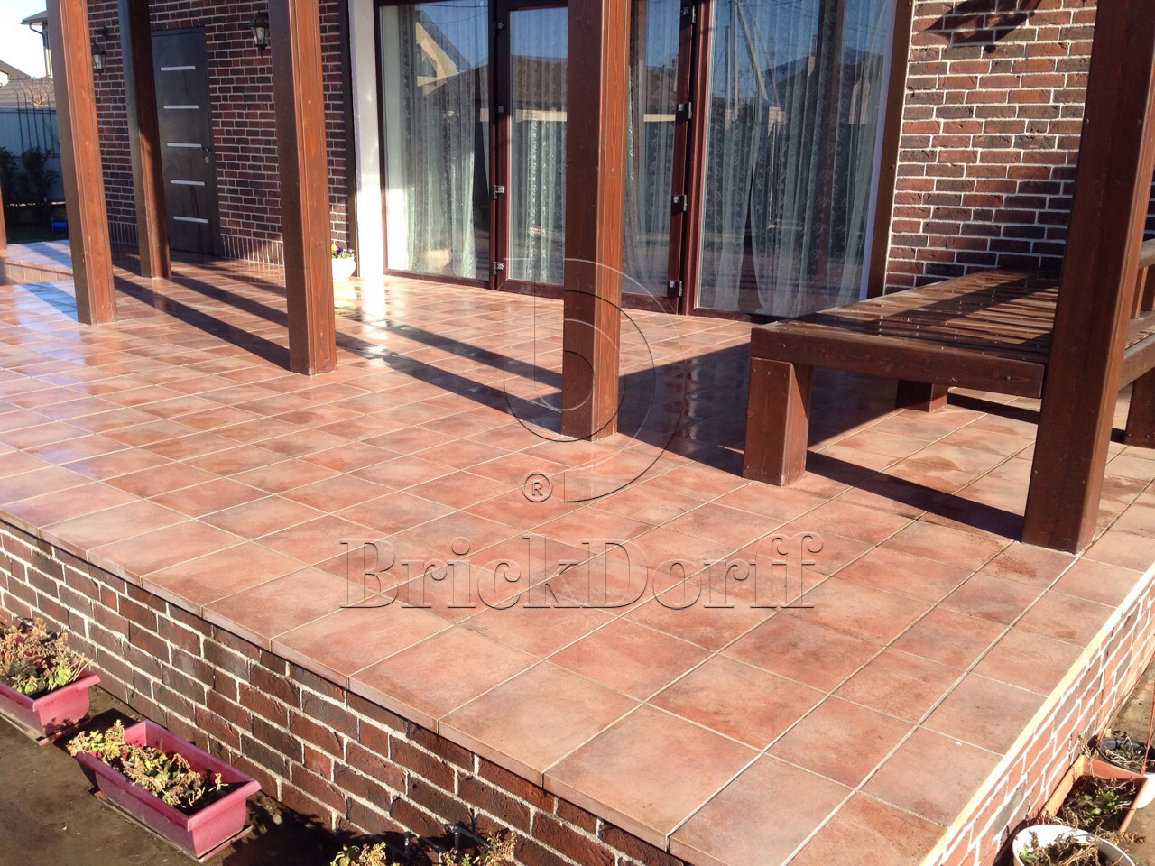 Клинкерная Плитка напольная противоскользящая Stroeher KERAPLATTE AERA X 755 camaro 594*294*10 мм