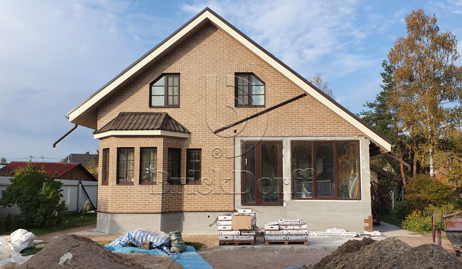 Mattone Sabbia Brown 245X66х7,4 мм Клинкерная фасадная плитка под кирпич облицовочная, коричневая