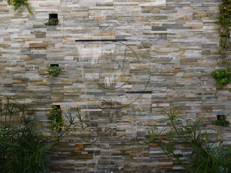 Сланец Бежевый-014 600*150*10-20 мм, натуральный камень для фасада и интерьера BD