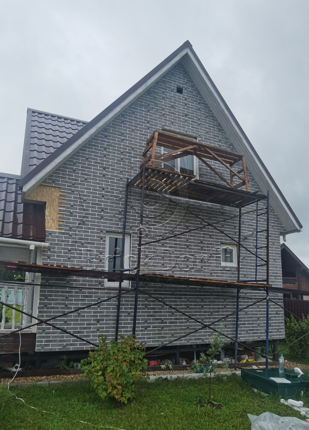 Cement Dark фасадная термопанель из пенополиуретана ППУ 65 мм