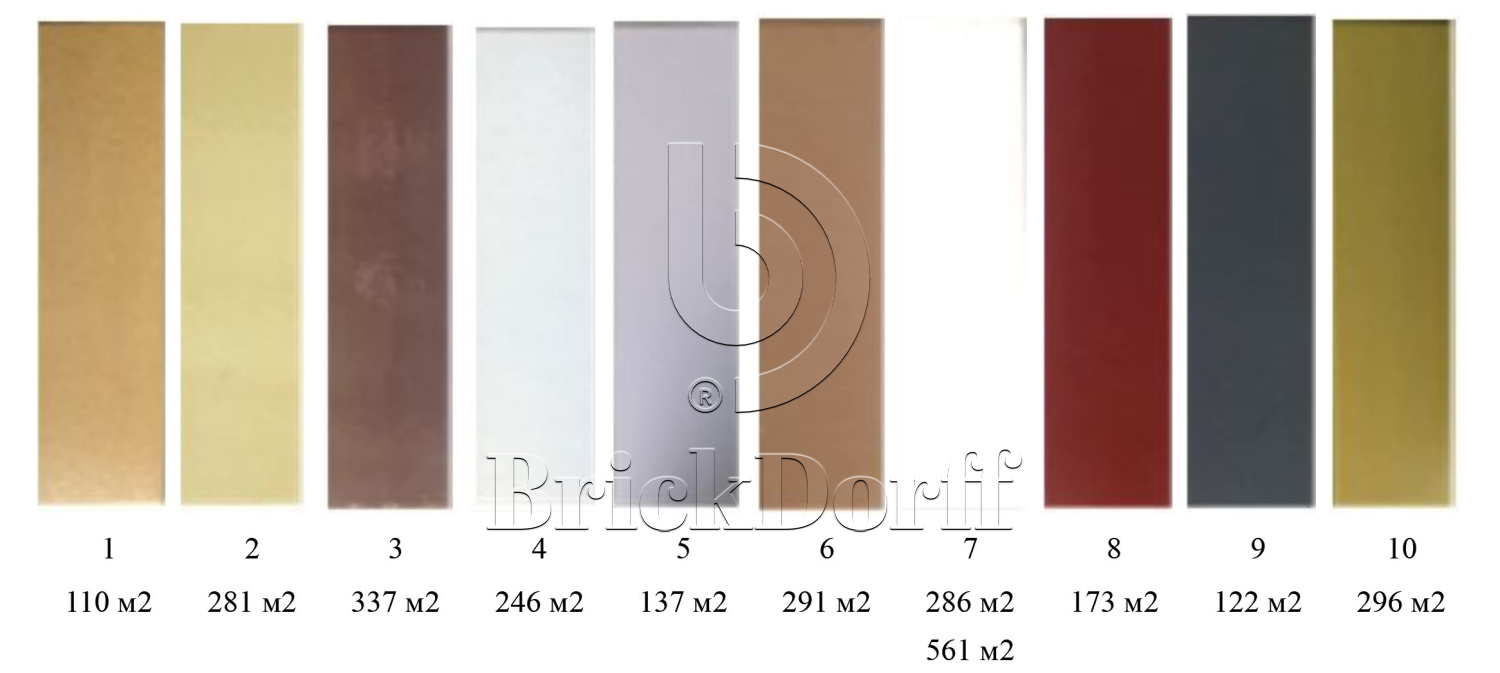 №39 Глазурованная Фасадная плитка Клинкерная облицовочная под кирпич 283х84х11 мм цвет серый RAL