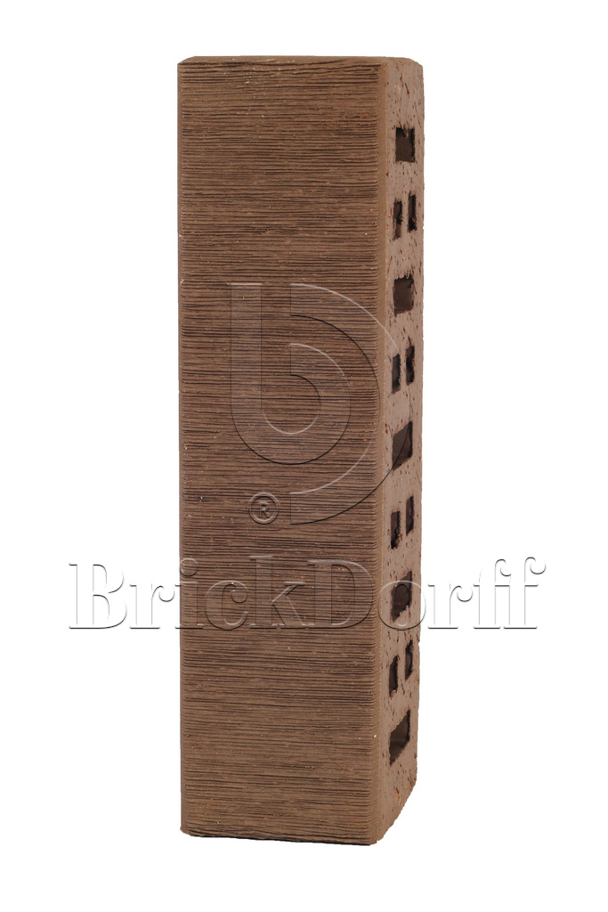 Lode ASAIS BRUNIS штриховой, 250*85*65 мм, Печной Кирпич керамический пустотелый, коричневый