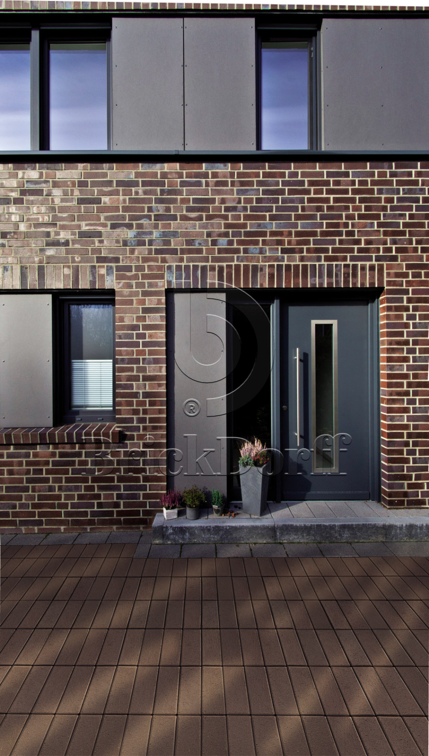 Тротуарная плитка / брусчатка Клинкерная ABC Schwarz Braun (Счварз Браун) 200*100*40 мм