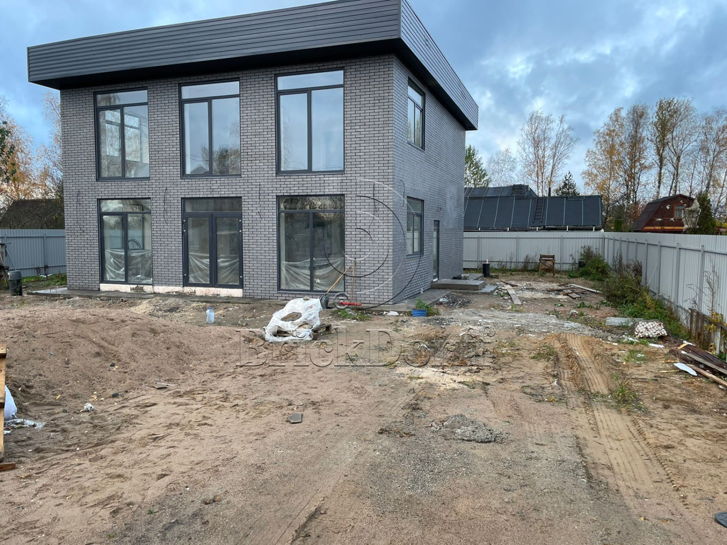 Mattone Sabbia Grafit 245X66х7,4 мм Клинкерная фасадная плитка под кирпич облицовочная, серая