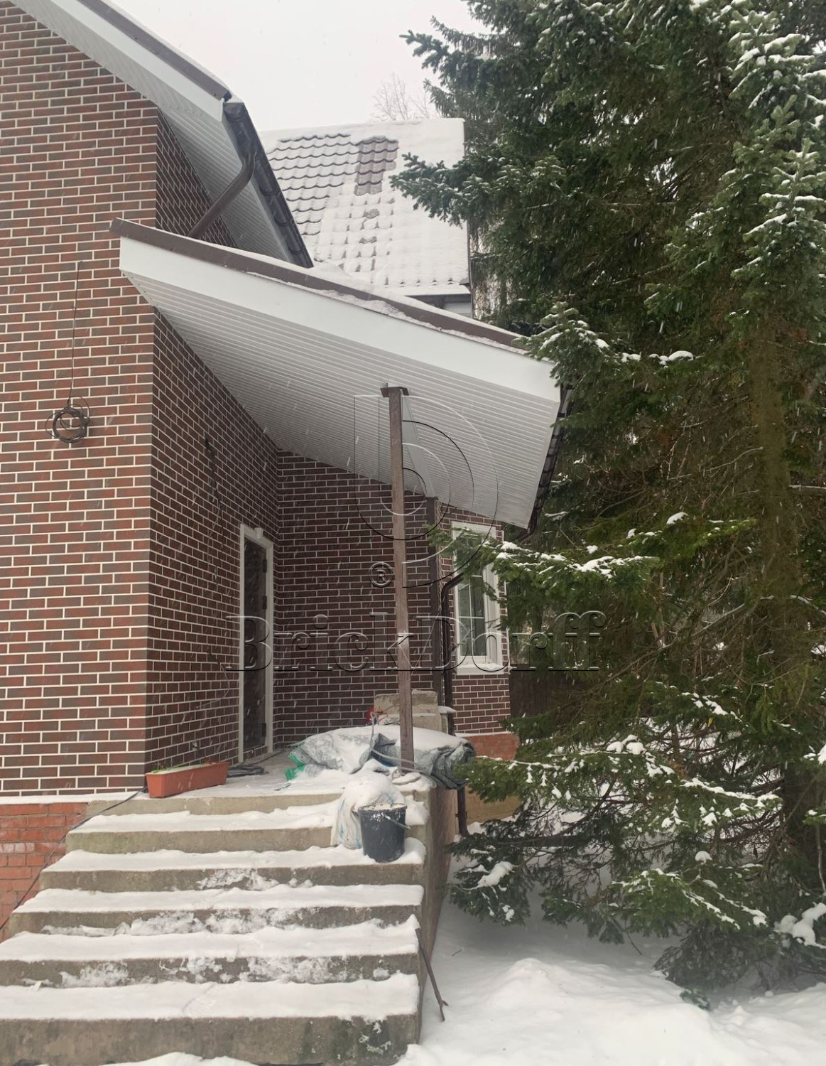 CLOUD BROWN 245X66х7,4 мм Клинкерная фасадная плитка под кирпич облицовочная коричневая