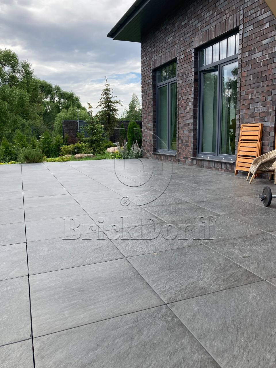 Тротуарная плитка Черная. Landstone Night LASTRA 20mm / Лэндстоун Найт ЛАСТРА 20мм  600х600х20мм