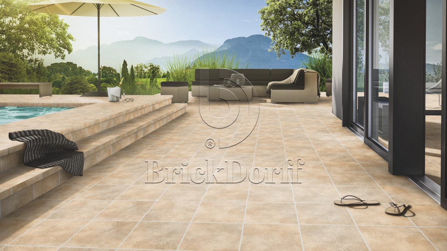 Клинкерная Плитка напольная противоскользящая Stroeher KERAPLATTE AERA 725 faveo 294*294*10 мм