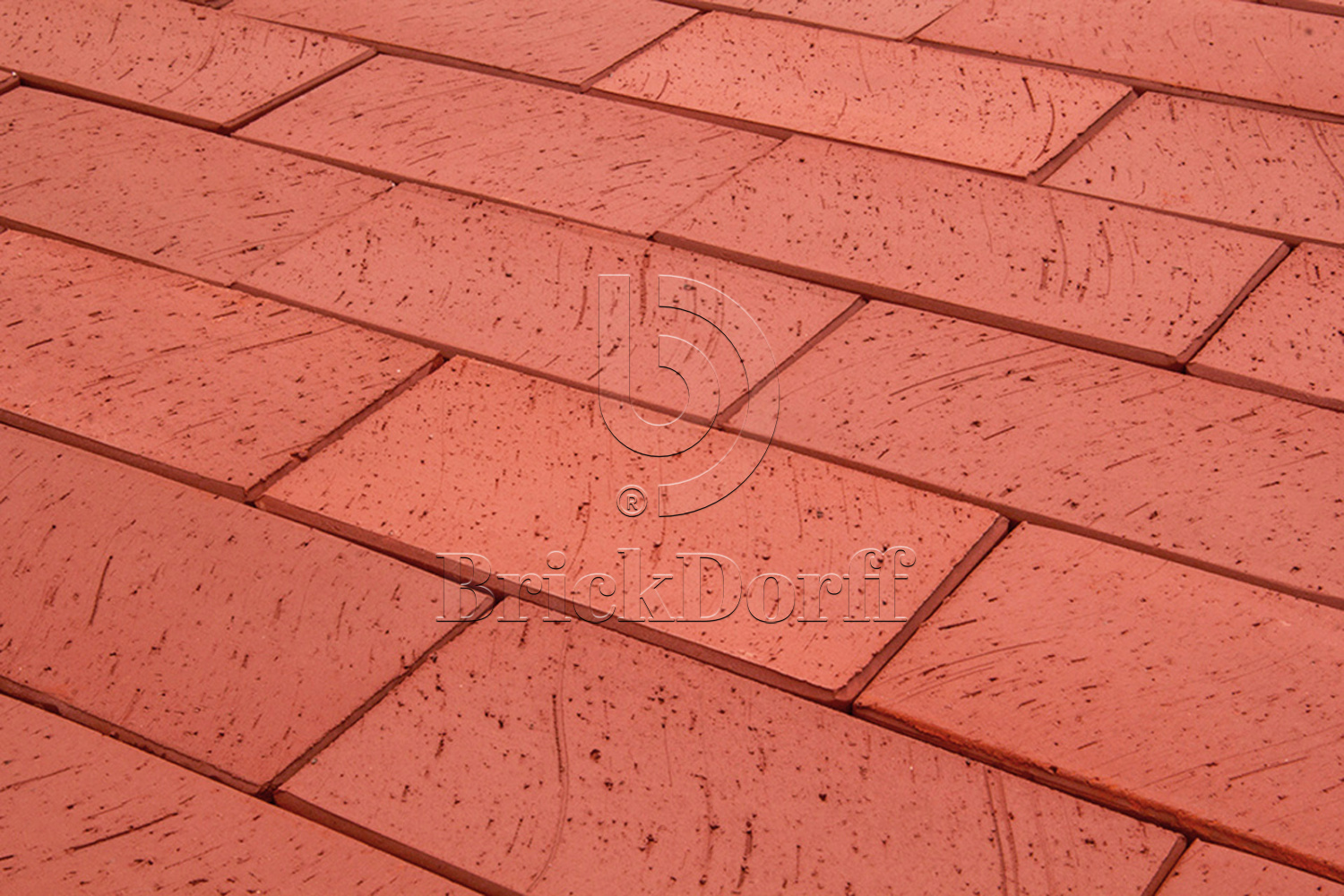 Клинкерная тротуарная плитка - брусчатка Lode JANKA Красная 200х100х70 мм