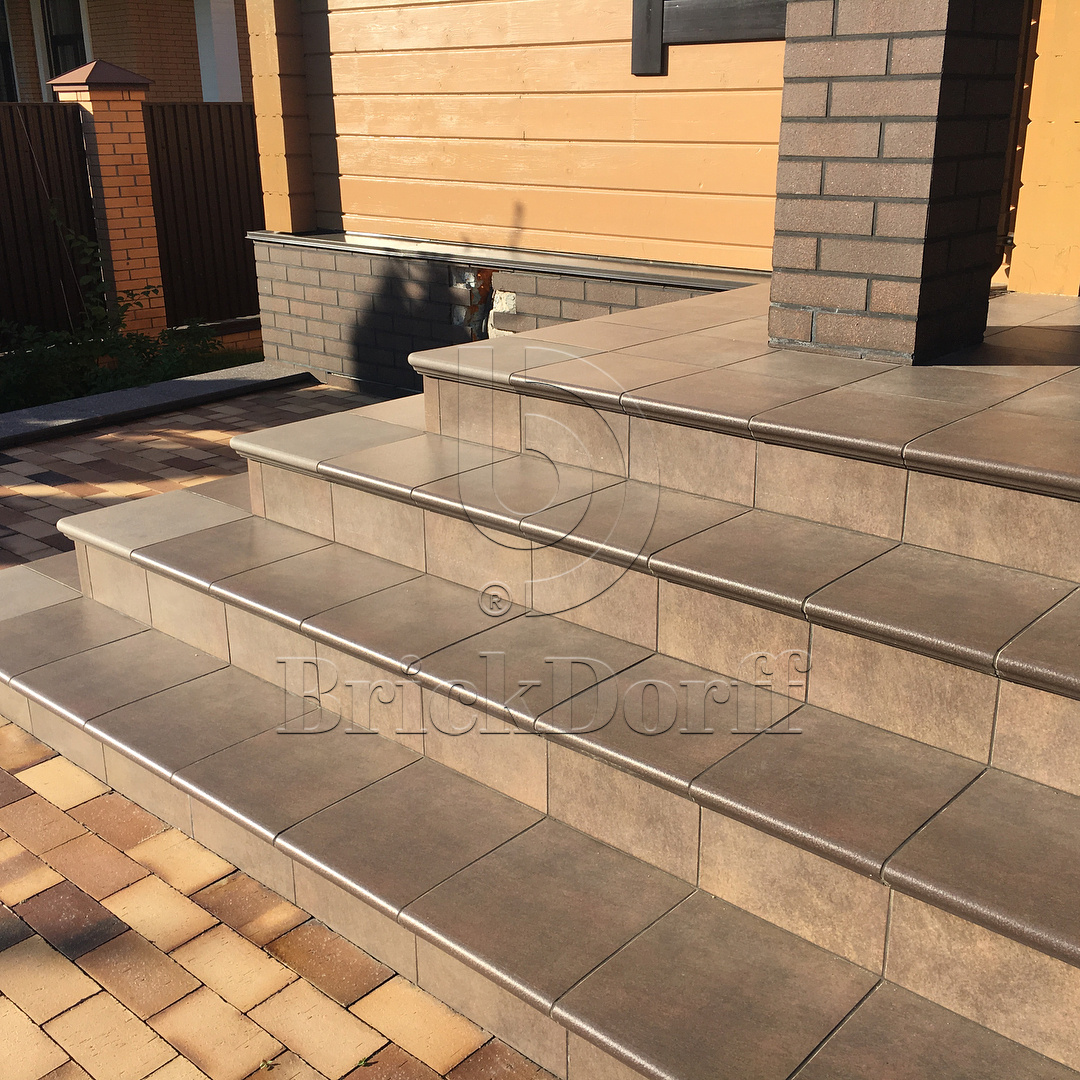 Клинкерная Плитка напольная противоскользящая Stroeher KERAPLATTE AERA T 712 marone 444*294*10 мм