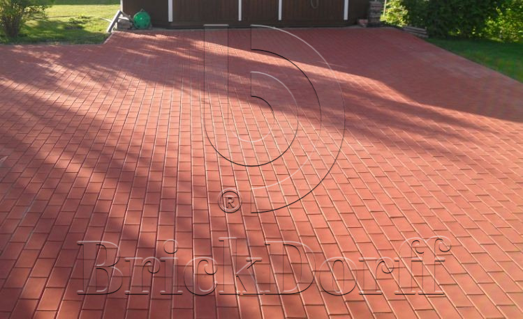 Тротуарная плитка / брусчатка Клинкерная ЛСР (RAUF Design) красный "Лондон" 200*100*50 мм