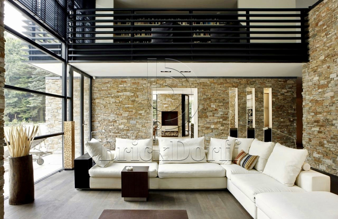 Камень грубый кварцит бежевый 550*200*20\40 мм, натуральный камень для фасада и интерьера BD