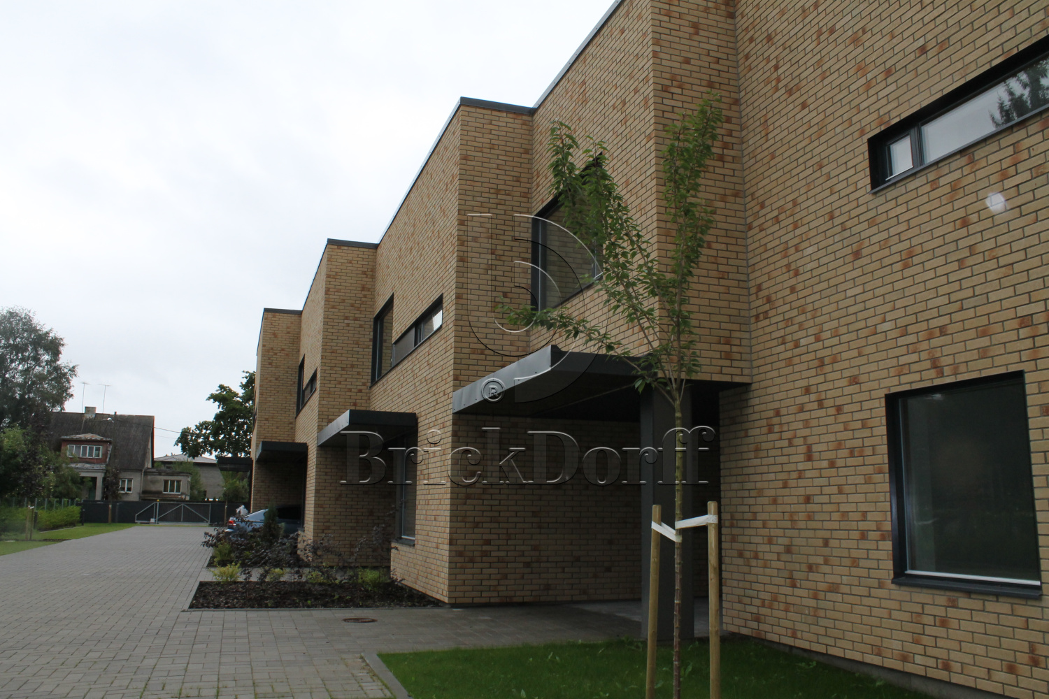 Клинкерная фасадная плитка облицовочная под кирпич Stroeher (Штроер) Zeitlos 352 kupferschmels рельефная NF14, 240*71*14 мм