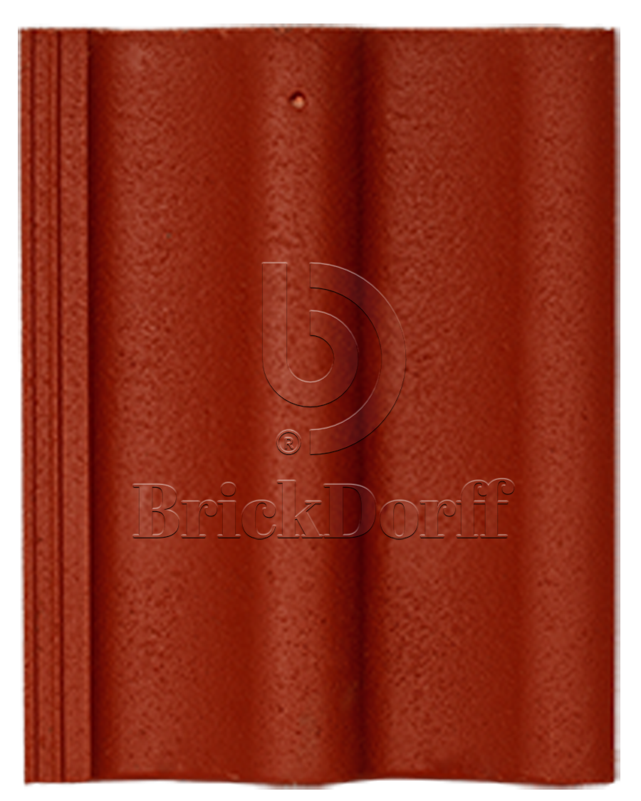 Натуральная цементно-песчаная черепица рядовая Classic красный 26, Kriastak Baltic tile