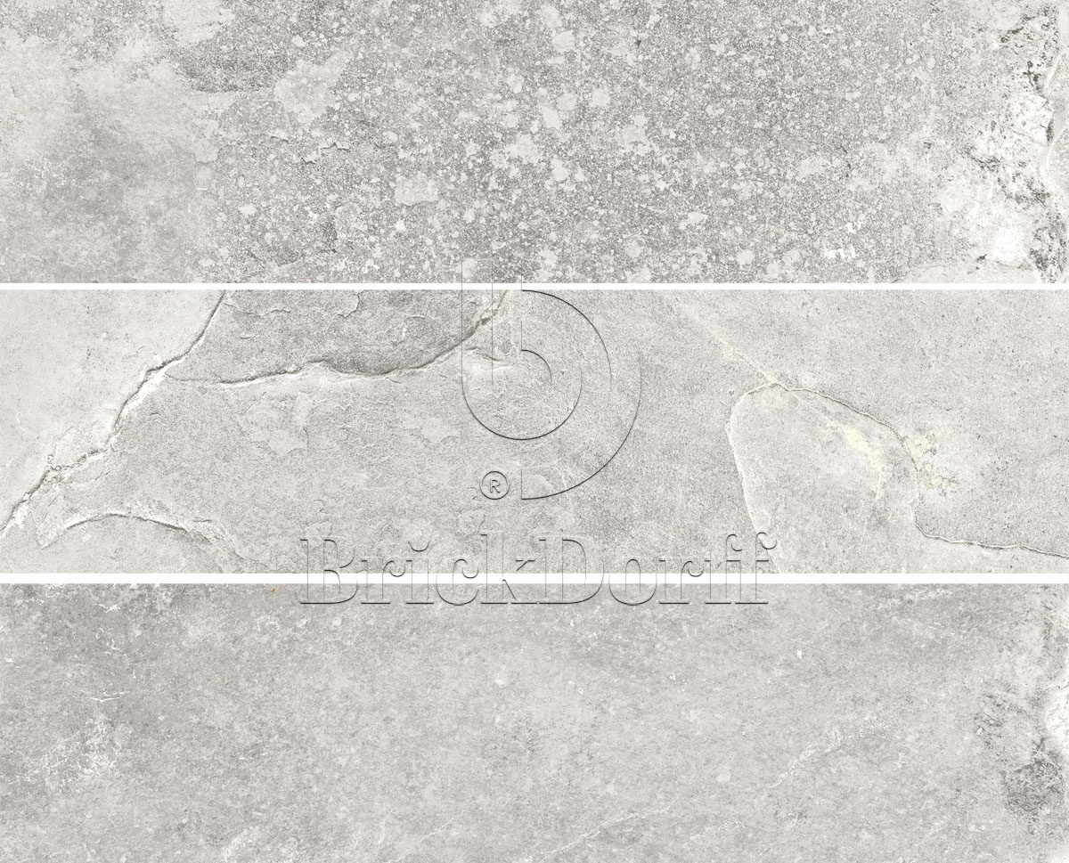 Колорадо-1 светло-серая клинкерная фасадная плитка под кирпич 245*65*7 мм, керамин