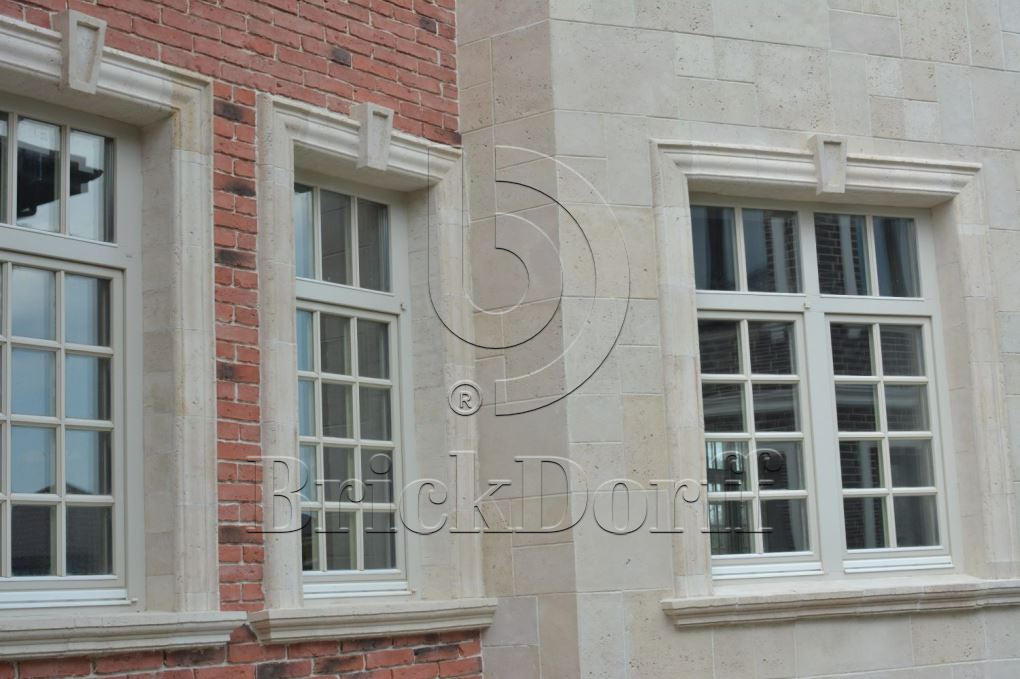 Фасадная облицовочная декоративная плитка травертин-касса 01